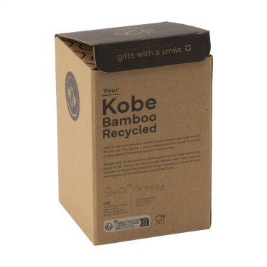 Logotrade corporate gift picture of: Kobe Bamboo RCS Recycled Steel 350 ml coffee cup