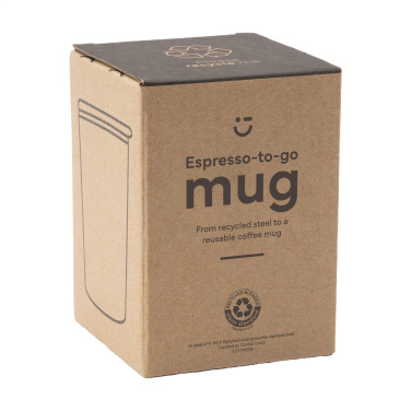 Logo trade promotional gifts image of: Espresso-to-Go Mug RCS Recycled Steel 170 ml