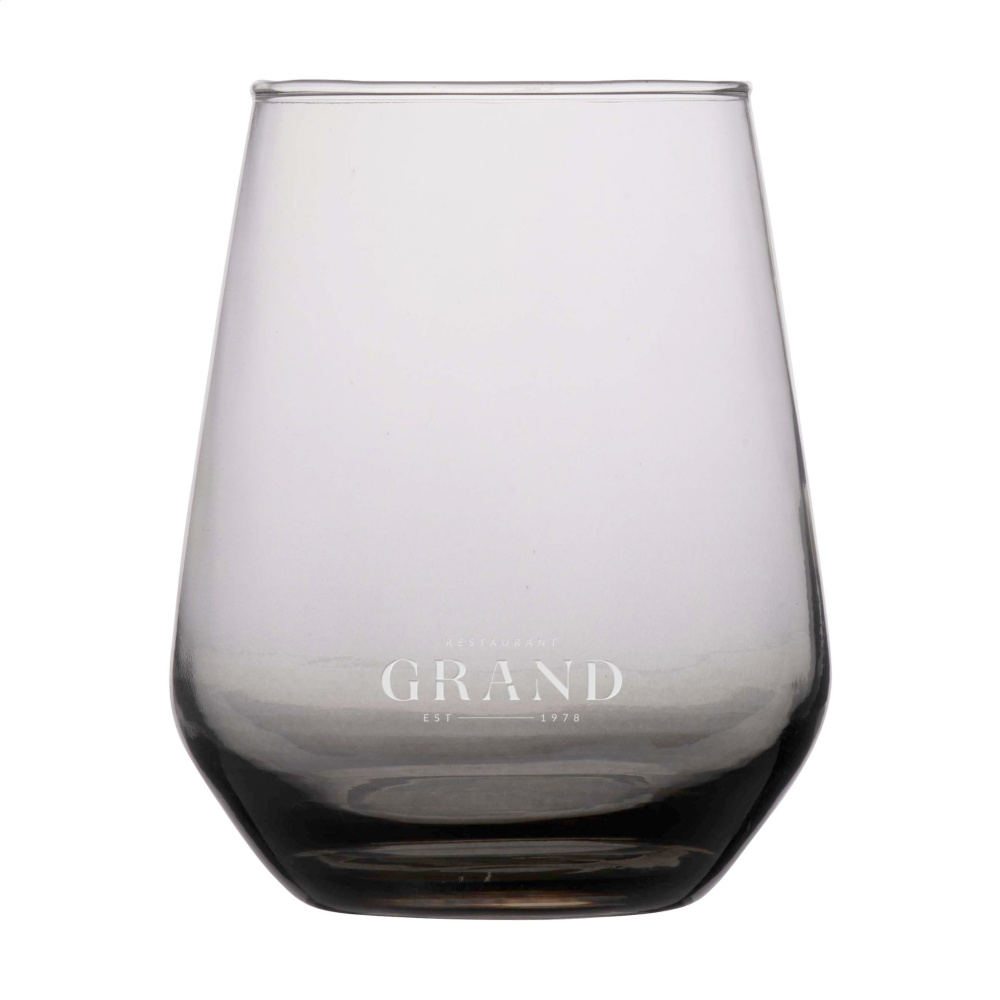 Logo trade corporate gifts image of: Smokey Water Glass 450 ml