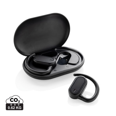 Logo trade promotional products picture of: Fitsound RCS recycled plastic open ear TWS earbuds