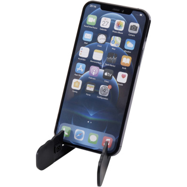 Logo trade promotional merchandise photo of: Buna recycled plastic foldable tablet and phone stand