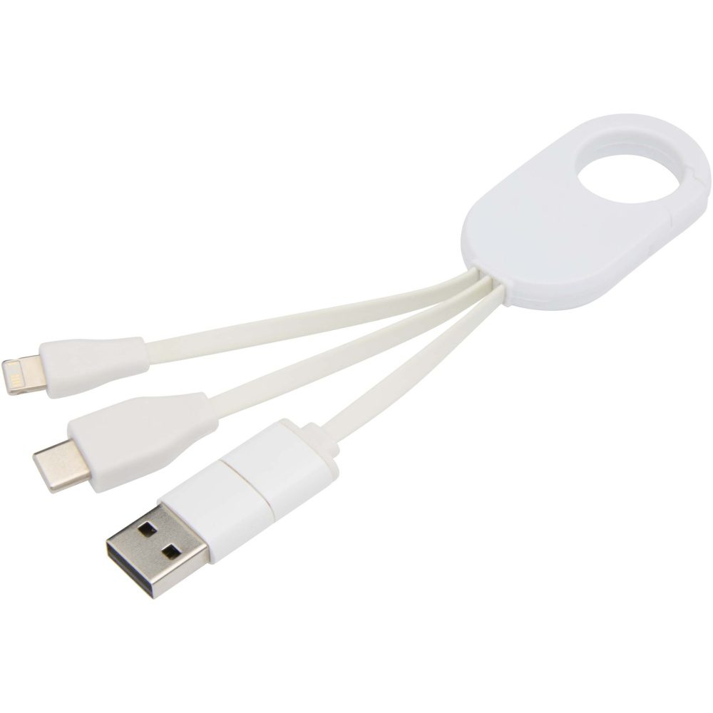 Logo trade advertising product photo of: Troop 4-in-1 recycled plastic charging cable