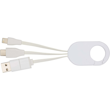 Logo trade corporate gift photo of: Troop 4-in-1 recycled plastic charging cable