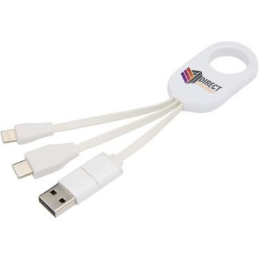 Logotrade promotional product image of: Troop 4-in-1 recycled plastic charging cable