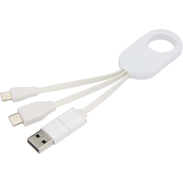 Logo trade promotional giveaway photo of: Troop 4-in-1 recycled plastic charging cable