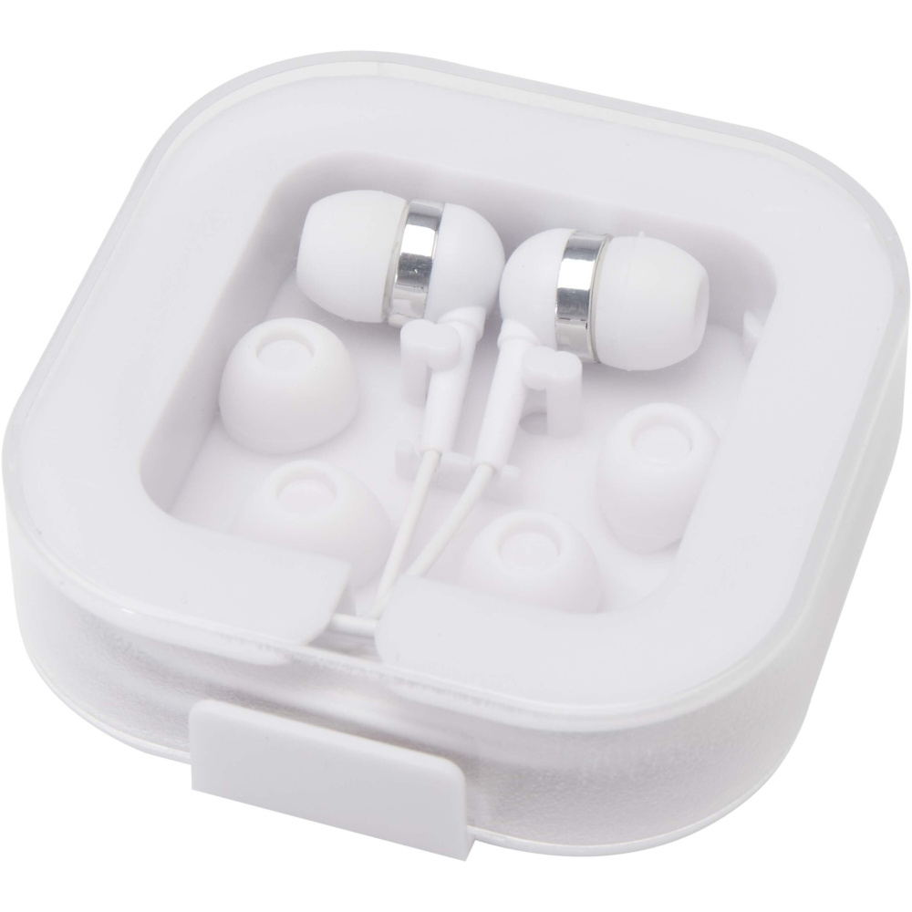 Logotrade corporate gift picture of: Dofida wired Type-C earbuds with recycled plastic storage box