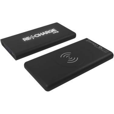 Logotrade promotional gift image of: SCX.design P40 10.000 mAh light-up wireless rubber power bank