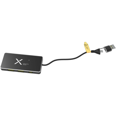 Logotrade promotional product image of: SCX.design H20 8-in-1 USB hub with dual input and 6-ports