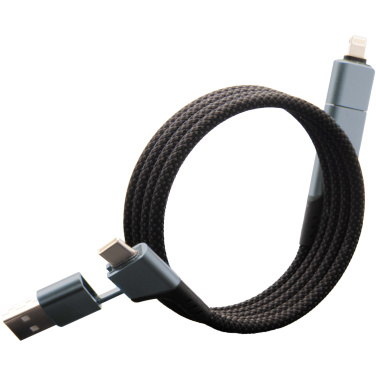 Logotrade promotional merchandise photo of: SCX.design C52 100W 4-in-1 rPET magnetic ultra fast charging cable 