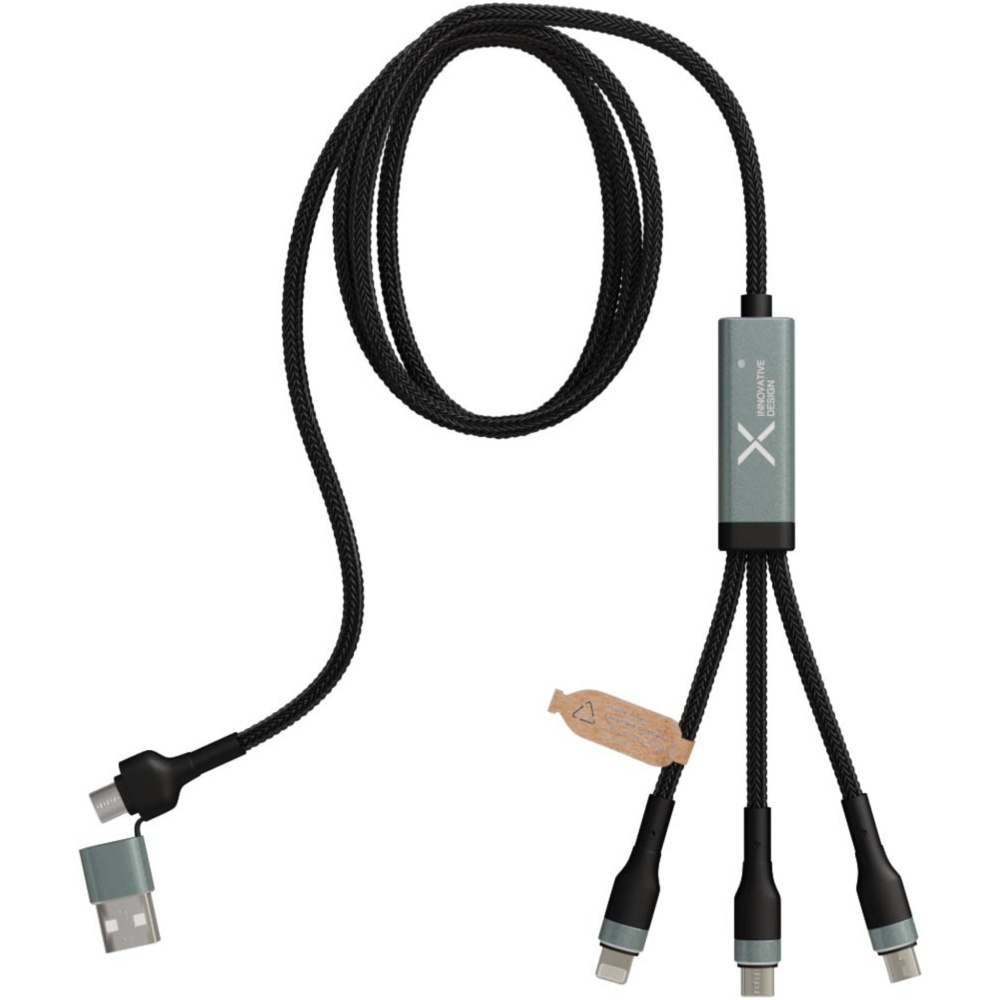 Logotrade promotional merchandise photo of: SCX.design C53 100W 5-in-1 rPET ultra fast charging cable