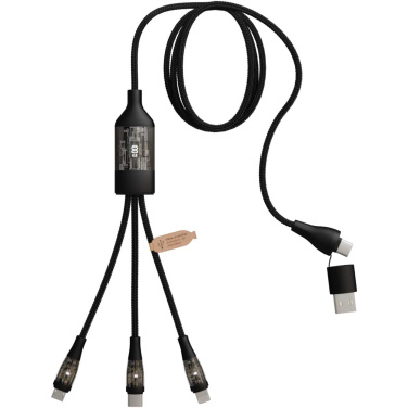 Logotrade promotional merchandise picture of: SCX.design C50 5-in-1 fast charging 100W/5A cable with digital display