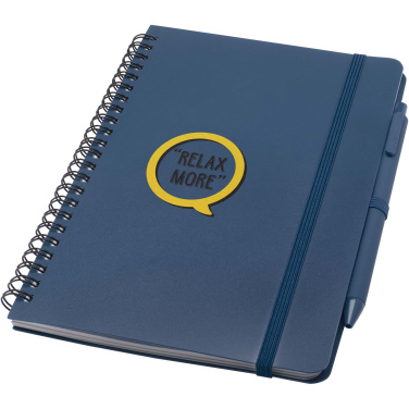 Logotrade promotional giveaway image of: Thalaasa A5 ocean-bound hard cover notebook with ballpoint pen (black ink)