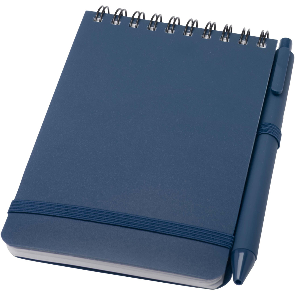 Logotrade promotional merchandise photo of: Thalaasa A6 hard cover ocean-bound notebook with ballpoint pen (black ink)