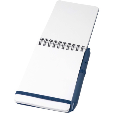 Logo trade promotional giveaway photo of: Thalaasa A6 hard cover ocean-bound notebook with ballpoint pen (black ink)