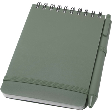 Logo trade promotional item photo of: Thalaasa A6 hard cover ocean-bound notebook with ballpoint pen (black ink)