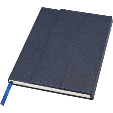 Logo trade promotional merchandise photo of: Alejandra A5 recycled plastic hard cover notebook