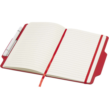 Logo trade promotional merchandise picture of: Nexus A5 hard cover notebook with pen and pencil combo (black ink)