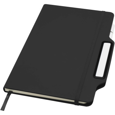 Logotrade corporate gift image of: Nexus A5 hard cover notebook with pen and pencil combo (black ink)