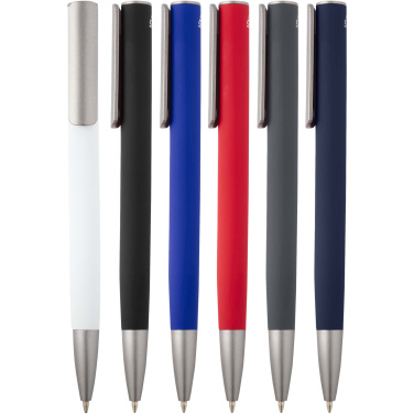 Logo trade corporate gifts picture of: Ziggur aluminium ballpoint pen (blue ink)