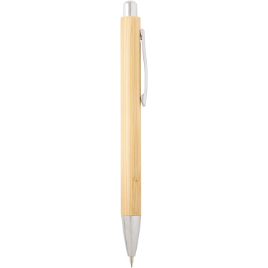 Logotrade promotional items photo of: Oblys bamboo ballpoint pen and mechanical pencil set (black ink)