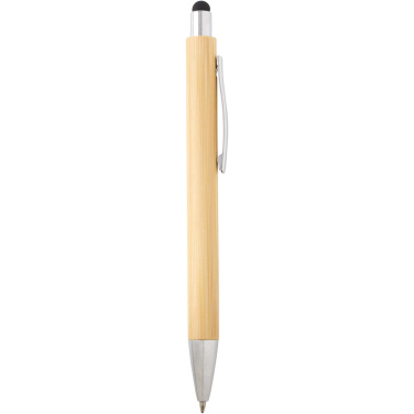 Logotrade promotional merchandise photo of: Oblys bamboo ballpoint pen and mechanical pencil set (black ink)