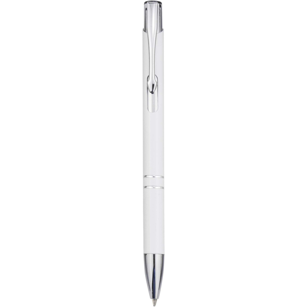 Logo trade promotional items image of: Moneta recycled aluminium ballpoint pen (blue ink)