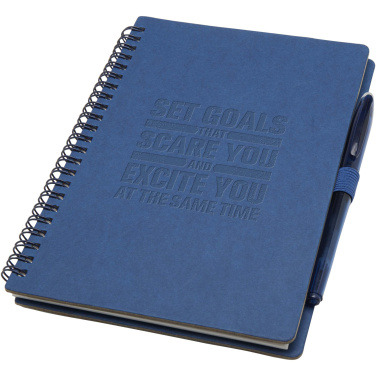 Logo trade promotional product photo of: Slate reusable soft cover notebook and pen set (black ink)