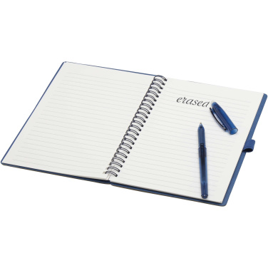 Logo trade corporate gifts picture of: Slate reusable soft cover notebook and pen set (black ink)