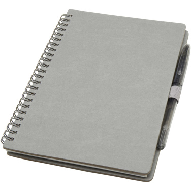 Logo trade promotional product photo of: Slate reusable soft cover notebook and pen set (black ink)