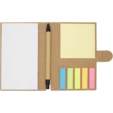 Logo trade advertising products image of: Swift sticky notes booklet with ballpoint pen (black ink)