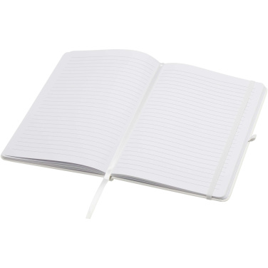 Logo trade promotional merchandise picture of: Teak A5 recycled hard cover notebook with lined pages