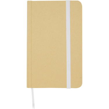 Logo trade promotional merchandise photo of: Reed A6 recycled hard cover notebook with plain pages