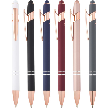 Logo trade promotional merchandise photo of: Nanna ballpoint pen with rose gold finish (black ink)