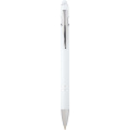 Kish ballpoint pen with silver finish (black ink), White