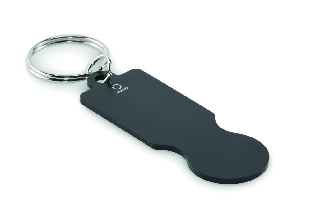 Logo trade promotional item photo of: Key ring with trolley token