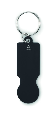 Logotrade promotional item image of: Key ring with trolley token