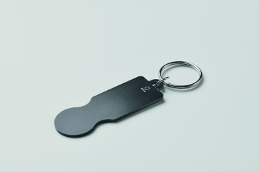 Logo trade promotional products image of: Key ring with trolley token