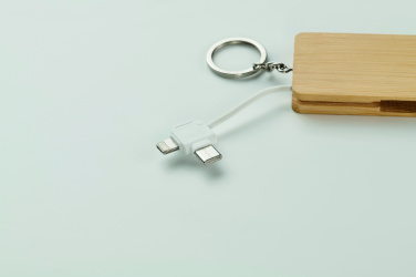 Logo trade business gifts image of: Key ring charging cable