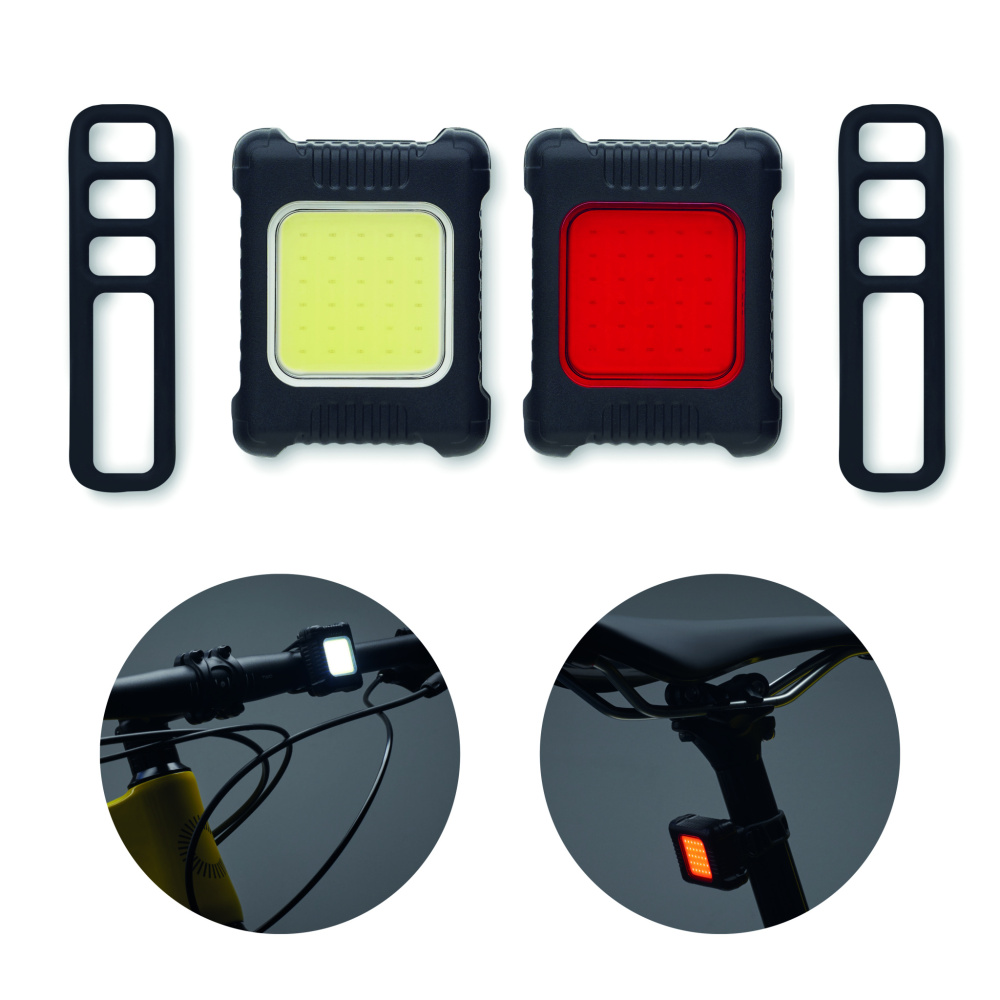 Logotrade promotional product image of: Rechargeable bike light set