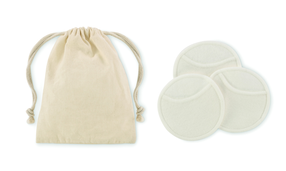 Logo trade business gift photo of: Reusable face cleaning pad set