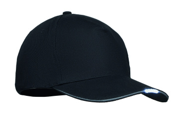 Logo trade promotional product photo of: 5 panel LED cotton cap 220gr/m²