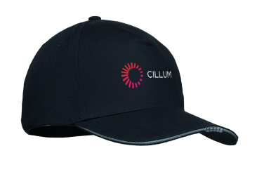 Logo trade promotional giveaway photo of: 5 panel LED cotton cap 220gr/m²