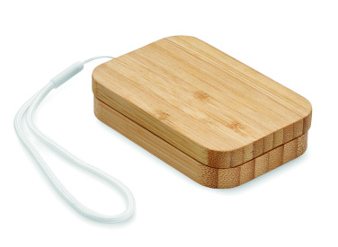 Logo trade promotional giveaways picture of: 15W wireless charger in bamboo