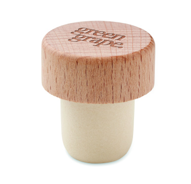 Logo trade advertising products image of: Beech wood bottle stopper