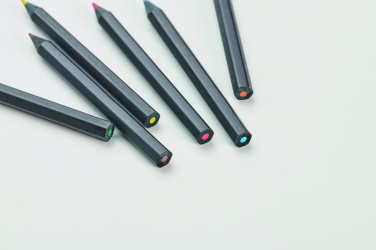 Logotrade promotional giveaway picture of: 6 black colouring pencils