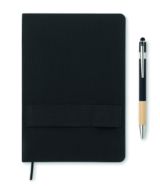 Logotrade promotional giveaways photo of: A5 RPET notebook with pen