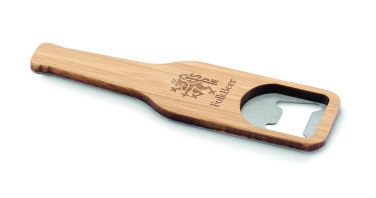 Logo trade corporate gifts image of: Bamboo bottle opener