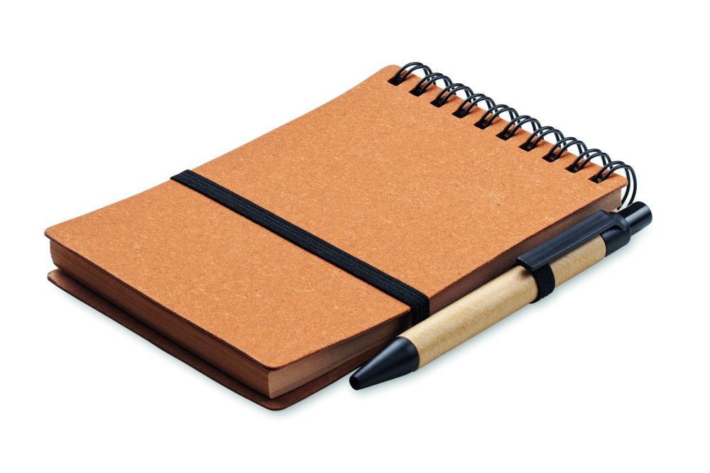 Logo trade promotional giveaways image of: Recycled notebook with ball pen