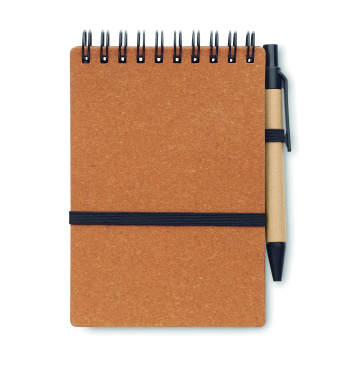 Logo trade promotional gifts image of: Recycled notebook with ball pen