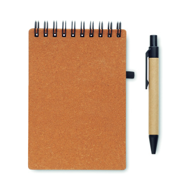 Logotrade promotional item picture of: Recycled notebook with ball pen